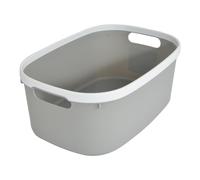 Homéa, Cesta bicolore, plastica, 10 l, 37 x 25,3 x h.15 cm, colore: Grigio