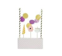 Homéa, Decorazione per torta di compleanno+ 3 figure di Boho Gatto