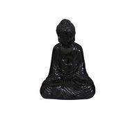 HOMEA Disegno 5DEJ1344NR Buddha in Ceramica Nero 17 x 13 x 25 cm