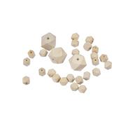 Homéa, Perline di legno Diamanti circa 27 perline 25 g 10/20 mm naturale