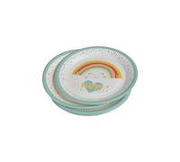 Homéa Rire & Conffetis, Set di 6 piatti in cartone, Ø 18 cm, Rainbow