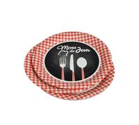 Homéa, Set di 10 piatti in cartone D23 cm, menù del giorno