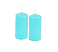 Homéa, Set di 2 candele pilastro D5 x H10 cm Essentiel, colore: Blu