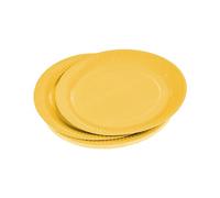 Homéa, Set di 20 piatti in cartone D18 cm, vitamina giallo senape
