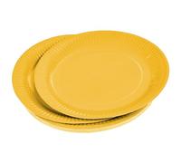 Homéa, Set di 20 piatti in cartone D23 cm, vitamina giallo senape