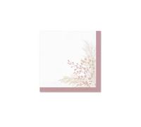 Homéa, Set di 20 tovaglioli di carta, 3 pieghe, 33 x 33 cm, colore: Pampa
