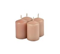 Homéa, Set di 4 candele pilastro Ø4 x 6 cm Essentiel Profumo Opium
