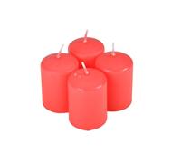 Homéa, Set di 4 candele pilastro D4 x H6 cm giardino profumo geraniolo