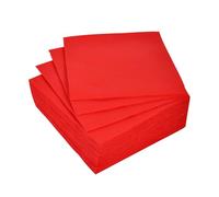 Homéa, Set di 40 tovaglioli Vitamina in carta, 2 pieghe, 38 x 38 cm, colore: Rosso