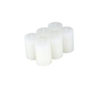 Homéa, Set di 6 candele votive Ø4 x 6 cm, colore: Bianco