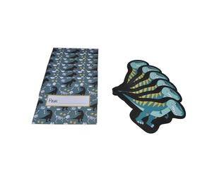 Homéa, Set Di 6 Invitati+Buste Di Compleanno Di Carta Happy Dino