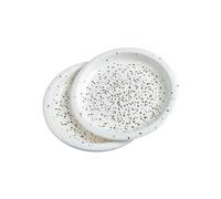 Homéa, Set di 6 piatti in cartone D18,5 cm, coriandoli oro