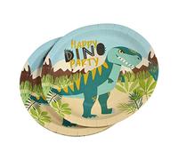Homéa, Set di 6 piatti in cartone D23 cm Happy Dino