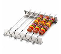 Homealexa Set di Spiedini per Barbecue, Spiedini per Griglia Kabob con Supporto,