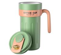 Homealexa Tazza da Caffè 650ml Termica in Acciaio inox 316 Tazza da Viaggio Isolata Viaggio Tazza da Auto a Prova di Perdite con Coperchio e Maniglia Verde