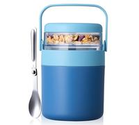 Homealexa Tazza per cereali, 730 ml, per yogurt, per bambini, con cucchiaio, tazza per cereali, suddivisione per yogurt e cereali, adatta per congelatore, microonde e lavastoviglie