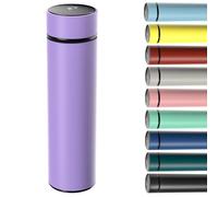 Homealexa Thermos da 500 ml, in acciaio inox 304, indicatore di temperatura a LED touch screen, thermos, perfetto per casa, ufficio, viaggi, sport (lia)