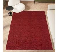 homeart Tappeto shaggy super morbido, per soggiorno, camera da letto e cucina, moderno, facile da pulire, 80 x 150 cm, bordeaux rosso scuro