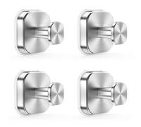 HOMEASY Gancio Autoadesivo a Ventosa 4 Pezzi Multifunzione per Bagno e Cucina Appendidi Asciugamani Spugne Decorazioni Natalizie Massimo Carico 3kg Design Elegante e Resistente per Superfici Lisce