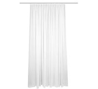 HOMEbasics 41694 - Tenda FLAMIO, trasparente, 120 x 600 cm, colore: Bianco