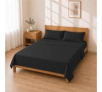 Homebliss Completo Letto Microfibra 180x200+30 / 260x280 + 50x80 2PCS, Nero