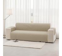 Homebliss Copridivano 2 Posti Impermeabile con Braccioli, Copridivano Antigraffio Gatto e Antimacchia, Copri Divano Reversibile, Beige