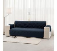 Homebliss Copridivano 2 Posti Impermeabile con Braccioli, Copridivano Antigraffio Gatto e Antimacchia, Copri Divano Reversibile, Blu
