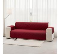 Homebliss Copridivano 4 Posti Impermeabile con Braccioli, Copridivano Antigraffio Gatto e Antimacchia, Copri Divano Reversibile, Borgogna