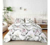 Homebliss Set Lenzuola Singolo in Microfibre 90x190/200cm, Completo Lenzuola Letto con 1 Federe 50x80 in Stampa, Lenzuola Sopra e Lenzuolo con Angoli, Comfort e Morbidezza, Canzone Floreale Viola