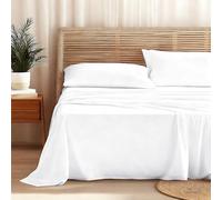 Homebliss Set Lenzuola Una Piazza e Mezza 140x190/200cm in Morbida Microfibra | Set 4 Pezzi Traspirante e Anti-piega | Include Lenzuolo con Angoli, Lenzuolo Sopra e 2 Federe 50x80cm - Bianco