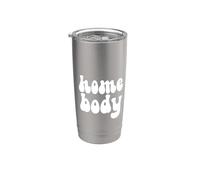 Homebody Introvert Voglio rimanere a casa Tranquillo Per favore Divertente Bicchiere termico in acciaio inox doppia parete