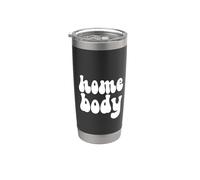 Homebody Introvert Voglio rimanere a casa Tranquillo Per favore Divertente Bicchiere termico in acciaio inox doppia parete