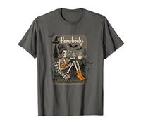 Homebody Skeleton Cozy Halloween Lettura Maglietta