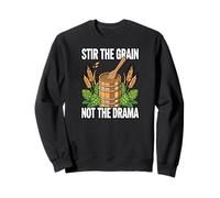Homebrewer Brewing Stir The Grain Not The Drama Felpa