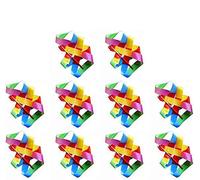 HOMEBT Bastone da danza con nastri arcobaleno, 2 pezzi da 2 metri, per ginnastica ritmica, ideale per bambini, danza artistica, 10 pezzi