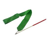 HOMEBT Bastone da danza con nastri arcobaleno da 2 metri, bacchette per ginnastica ritmica per bambini, danza artistica, maneggevole con bacchetta verde