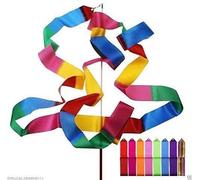 HOMEBT Bastone per Twirling, 2 Pezzi Nastri da Danza Streamer per Ginnastica Ritmica per Bambini, Bastone Multicolore per Danza Artistica, 10PCS