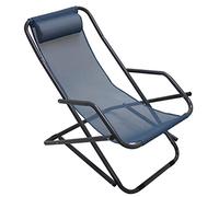 Homecall Sedia a dondolo pieghevole in alluminio colore blu