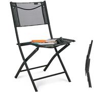 Homecall Sedia da giardino pieghevole colore nero