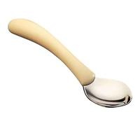 Homecraft Caring Cutlery, Ivory Handle Teaspoon (Eligible for VAT Relief in the UK) Stainless Steel Eating Utensil, Silverware for Weak Grip, Restricted Movement, Elderly, Disabled, Handicapped