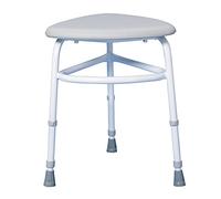 Homecraft Corner Shower Stool, Bath and Shower Seat Sits Flush with Shower and Bath Corners, Tripod Shower Chair for Elderly, Handicapped, and Disabled users, Adjustable Quadrant Designed Bath Bench