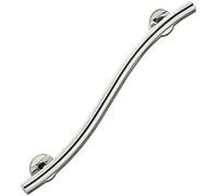 Homecraft Grab Rails with Polished Stainless Steel, Safety Support Grab Bar for Bathroom and Around the Home, Ideal Mobility Assist Aid for Elderly, Disabled, and Handicapped, Curved, 450 mm