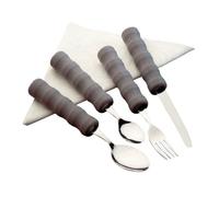 Homecraft Lightweight Foam Handled Cutlery, Set (Eligible for VAT Relief in the UK) For Elderly & Disabled, Arthritis or Weak Grip, Fork, Knife, Spoon, Adaptive Dining Aid, Large Handle for Good Grips