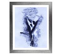 Homedecoration Cornice Misano 45 x 33 cm Cornice MDF Colore Argento con Motivo griglia in Stile Moderno con Vetro Artistico Trasparente 1 mm