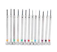 HOMEDEK 0.6Mm-2.0Mm 13Pz Set di Cacciaviti per Orologiai Nuovi Set di Occhiali per Piatta Set di Cacciaviti Piatti Intaglio, Gioiellieri Cacciavite per Orologiai
