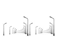 HOMEDEK 40PZ Model Railway 10cm Lampione Lampioni Ho Scala 1:87 LED 3V Resistori LQS08 Testa Singola-Bright Bianca