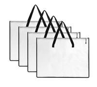 HOMEDEK Set di 4 Portafogli per Arte da 19x25 Pollici, per Conservare Opere D'Arte e Poster, con Cerniera e Manico In Rete.