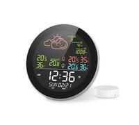 HOMEDEK Tuya WiFi Stazione Meteorologica Orologio da Tavolo Tester di Temperatura Interna per Esterni Previsioni Meteo Termometro Igrometro Facile da Installare Facile da Usare A