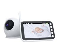 HOMEDEK Video Baby Monitor, Baby Caregiver, Schermo IPS da 4,3 Pollici Baby Camera Monitor Avviso Alimentazione Ninna Nanna Durevole Facile Installazione, Spina UE