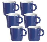 homEdge Pro-210CEC060223 - Tazzina da caffè da 120 ml, per caffè espresso e tè, set da 6, colore: blu navy